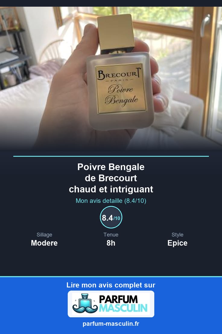 Pinterest Pin Example - Poivre Bengale de Brecourt review with score 8.4/10