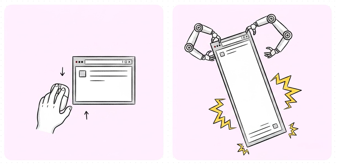 Googlebot stretching a browser window to a very tall height to reveal more content